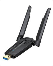 USB WiFi 6E Adapter AXE5400 Tri-Band, with 2X High Gain Antennas picture