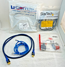 5 Computer Cord  25 ft Cat5 Displayport Cables DVI-D to VGA Adapter Lot picture