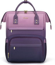 LOVEVOOK Gradient Laptop Backpack for Women,15.6 Inch Work Computer Bakcpack Pur picture