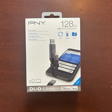 PNY Duo Link 128GB USB 3.0 OTG Flash Drive For iPhone iPad Sync Storage Sealed picture