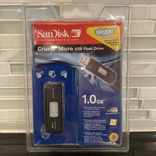 New Old Stock Vintage SanDisk Cruzer Micro USB Retractable Flash Drive 1.0 GB picture