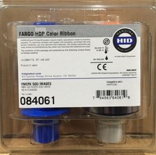 Geniune Fargo HDP5000 84061 Color UV Ribbon - YMCFK - 500 prints - Sealed - New picture