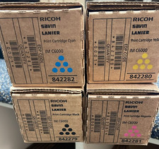 NEW Genuine Ricoh IMC4500/C6000 CMYK Toner Set 842279,842280,842281,842282 picture