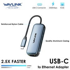 WAVLINK 2.5Gbps USB-C Ethernet Adapter 95W PD iPhone 15/Mac/Windows/Linux picture