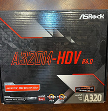 ASRock Motherboard A320M-HDV R4.0 MicroATX AMD Socket AM4 DDR4 2-Slot M.2 picture
