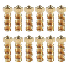 ALAMSCN 12PCS V6 Volcano Brass Nozzle Kit 0.2mm 0.4mm 0.6mm 0.8mm Extra Extruder picture