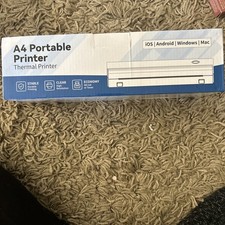 Portable A4 Thermal Printer Wireless Bluetooth USB Inkless Travel Mobile White picture
