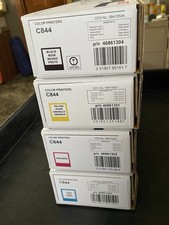 OKI C844 SET OF FOUR Toner Cartridges ALL COLORS 46861301, 02, 03, 04 OKIDATA picture
