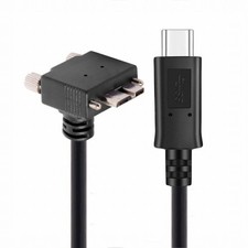 CY 5Gbps USB-C Type-C Host to Micro USB3.0 Screw Mount 90 Degree Up Angled picture