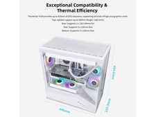 Lian Li V100 ATX Mid-Tower PC Case, LED RGB Strip, Display Platform Design with picture