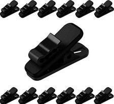 Clips para Auriculares 12 Piezas Sujeta Cable de 2 5cm para Ropa Color Negro picture