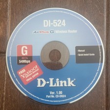 D-Link DI-524 AirPlus G Wireless Router OEM CD V1.00, P/N CD-DI524  picture