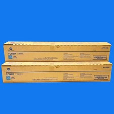 Konica Minolta TN619 2x Cyan Toner Set TN619C A3VX430 C1060 C1070 C1070C 2Pak picture