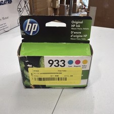 HP 933 Tri Color Ink Cartridge SEALED New in Box 06/2022 picture