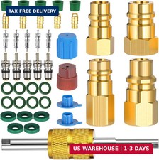 33 Pcs R12 to R134a R1234yf Ac Retrofit Fitting Adapter Kit A/c Conversion, High picture