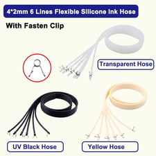 DTF UV Sublimation 6 Rows 4x2mm Silicone Ink Tube Corrosion Resistant CISS Hose picture