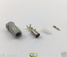 1 x Avic Grey Female Jack Straight crimp RG174 RG179 RG316 RG188 cable connector picture