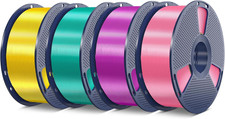 3D Printer Filament Silk PLA Plus 4kg Bundle, Shiny Bright Colors, Compatible picture