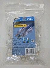 IDEAL Cat6 Feed-Thru RJ-45 Modular Plug, 100 Pack, Clear (85-377) picture