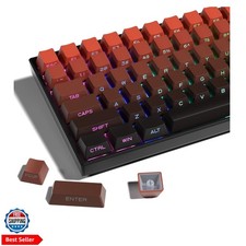 XVX Side Print Gradient Red Keycaps, Double Shot PBT Keycaps 60 65 75 100 Per... picture