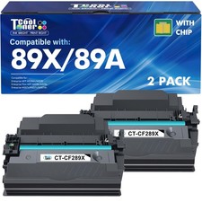89X 89A Black Toner Cartridge 2 Pack High Yield, 2 picture