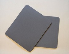 Non-Slip Solid Gray Mousepads for Computer (Set of Two) New 9.25 in. x 7.75 in.  picture