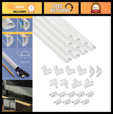 Self-Adhesive Cord Cover Kit - 157in Paintable Cable Raceway for Wall Wire Manag picture