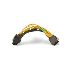 6in EPS-12V 8 Pin Power Cable Splitter Cable - Black picture
