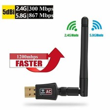 AC1200 Mbps Dual Band 2.4/5Ghz Wireless USB WiFi Network Adapter Antenna 802.11 picture