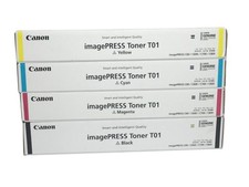 Genuine OEM Canon imagePRESS Toner T01 CMYK Set New Sealed Boxes picture