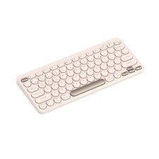 North Compact Round Key Wireless Keyboard - Beige picture