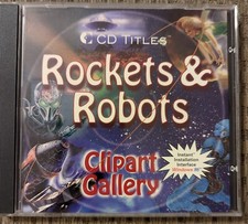 Rockets And Robots Clipart Gallery - Vintage 1996 CD, Win 95, EUC picture