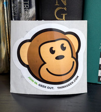 ThinkGeek Timmy the Monkey Sticker Later Era 2014/19 Promotional Tech Nostalgia picture