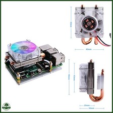 GeeekPi Low-Profile CPU Cooler with RGB PWM Fan & Aluminum Heatsink for Raspberr picture
