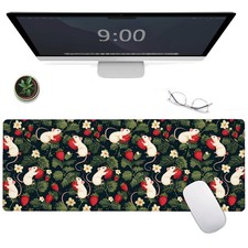 Cute Rat Large Gaming Mouse Pad Mice Desk Mat NonSlip 31.5x11.8x0.12 Inch picture