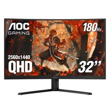 AOC 32 Inch Curved Gaming Monitor 2K QHD 180Hz VA 0.5ms 32