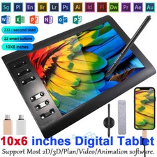 Digital Graphic Drawing Tablet with 10x6 inch Pen Display 12 Smart Key VIN1060  picture