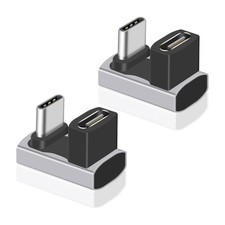 Danfetsoy 2-Pack 240W U Shape USB C Adapter, 40Gbps 180 Degree C Silver picture
