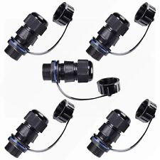5Pcs Panel Mounting Rj45 Waterproof Connector Cat5/5E/6 Ethernet Lan Cable Cou picture