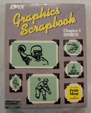 EPYX Graphics Scrapbook Chapter 1 Sports Apple II,II+,IIc, IIe,Platinum,IIGS,III picture
