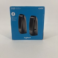 Logitech S120 Stereo Speakers 4.4W Slim Compact Design Clear Sound PC & Laptop picture