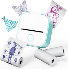 Phomemo T02 Mini Green Sticker Printer with Thermal Print Pods picture