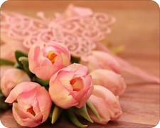 Pink Roses Flowers Floral Art Photo Art Designs Novelty Mouse Pad fantasy picture