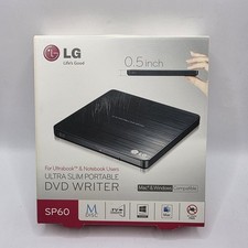 LG SP60 Ultra Slim DVD Writer NWOT Portable SP60NB50 Mac Windows 8  picture