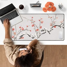 Plum Blossoms in Snow Art Desk Mat Japanese Ink Wash Painting Large Mouse Pad picture