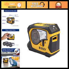 Portable Bluetooth Label Printer - Monochrome, Yellow/Black, Wireless, Compact D picture