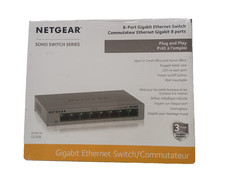 NETGEAR  GS308-100PAS 8-PORT GIGABIT SWITCH  - 1 Factory Sealed, 1 NEW Open Box picture