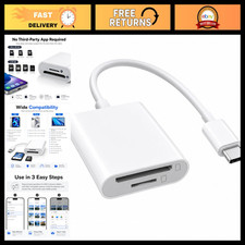 2-in-1 USB-C SD & MicroSD Card Reader for iPhone, iPad, MacBook, Android - 512GB picture