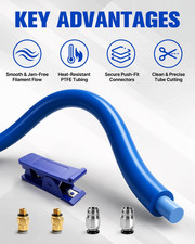3.3 FT Bowden Tube Kit, PTFE Tube for 1.75mm Filament with PC4-M10 & PC4-M6 T... picture