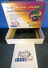Zoltrix Audio Plus 6400 PnP 16-Bit ISA Sound Card Open Box w/ Manual Vintage PC picture